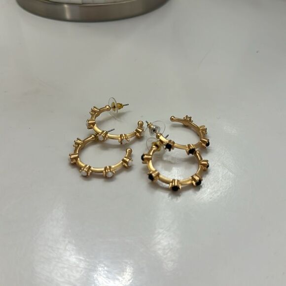 Black and White Gold Hoop Bundle - Picture 6 of 6